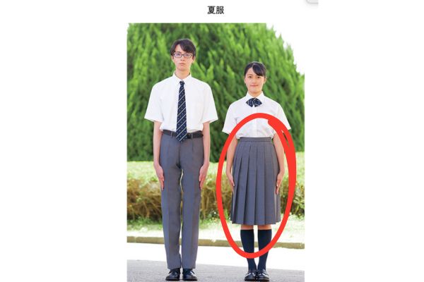 須磨学園の基本の夏服の画像